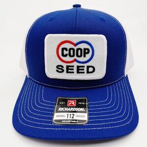 CO-OP Seed Blue And White Richardson 112 Snapback Hat Cap
